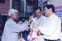 Mr. Pandurang Khandare Director felicitating Dr. Mahajan, Superintendent J. J. Hospital, Present advocate Pradip R. Kadam, Chairman
