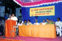 Mr. Kondvilkar addressing members at the time of inauguration of cheque clearing facility. 
Present:- from L. R. Mr. Pandurang Khandare, Mr. Maloji Honkalas, Mr. Chnadrakant Khopade, Director Mumbai Bank, Mr. Madhusudan Vhatkar, Chairman Sholapur Janata Sahkari Bank Ltd., Mr. Eknath Gaikwad, Local MP, Advocate Pradip R. Kadam, Mr. Kokane, ACP
